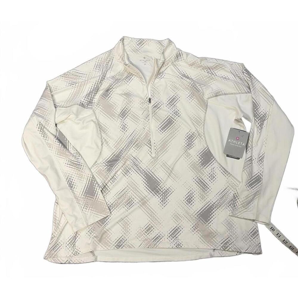 Athleta NWT Women's 2XL Printed Quarter Zip Pullover